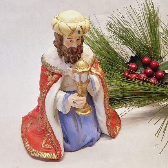 Vintage 1989 Wise Men Kings Lefton Bethlehem Collection Nativity Spirit of Bethl - Picture 8 of 8